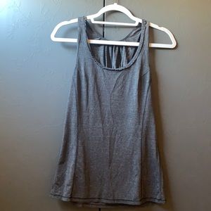Lululemon Gray Racer Back Tank Top with Reflective Back